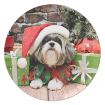 Christmas - Shih Tzu - Vince Party Plate