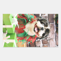 Christmas - Shih Tzu X - Sunny Stickers