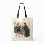 Christmas Shopping; Policeman Feeding the Metre bags