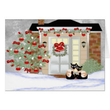 Christmas Siamese Pals Card