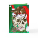Christmas Skull and Happy Rat Card