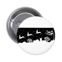 Christmas Sleigh Pinback Buttons