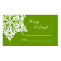 Christmas Snowflake Gift Tag business cards