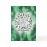 Christmas Snowflake Green (photo frame) cards