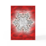 Christmas Snowflake Red (photo frame) cards