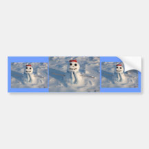 Christmas Snowman Bumper Stickers