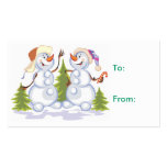 Christmas snowman Gift Tag business cards