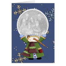Christmas Snowman Greeting Card