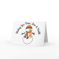 Christmas Snowman Leukaemia Ribbon