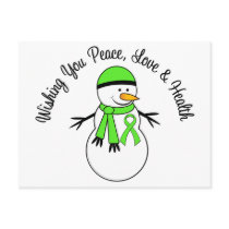 Christmas Snowman Lymphoma Ribbon