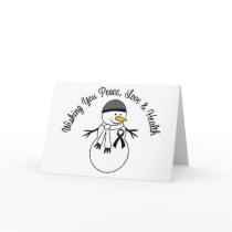 Christmas Snowman Melanoma Ribbon