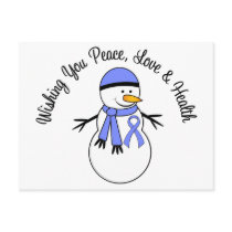 Christmas Snowman Oesophageal Cancer Ribbon