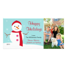 Christmas Snowman Photo Card 2011