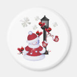 Christmas Snowman Refrigerator Magnet
