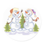 Christmas snowman sticker