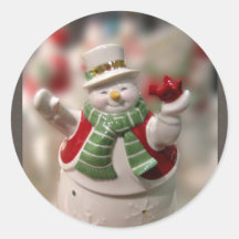 Christmas snowman sticker
