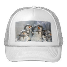 Christmas snowman trucker hat