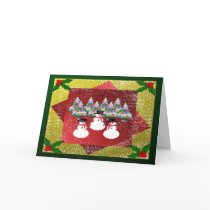 CHRISTMAS SNOWMEN GREETING CARD
