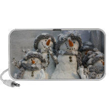Christmas snowmen speakers doodle