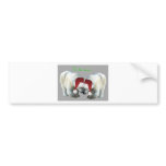 Christmas Snuggling Polar Bears bumper stickers