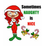 Christmas Sometimes Naughty Is Nice - Auburn Red t-shirts