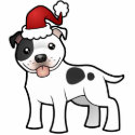 Christmas Staffordshire Bull Terrier Ornament photo sculptures