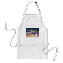 Christmas Star - Akita 1 (white) Aprons