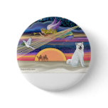 Christmas Star - Akita 1 (white) buttons