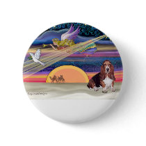 Christmas Star - Basset Hound 1 Pinback Buttons