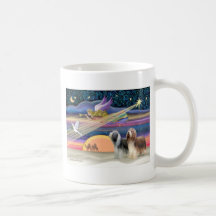 Christmas Star - Bearded Collies (two) Coffee Mug