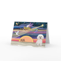 Christmas Star - Bichon Frise 2 Card