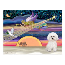 Christmas Star - Bichon Frise 2 Postcards