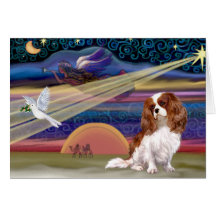 Christmas Star - Cavalier (Blenheim) Greeting Card