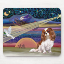 Christmas Star - Cavalier (Blenheim) Mouse Mats