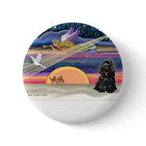Christmas Star - Cocker Spaniel (black) Pinback Button