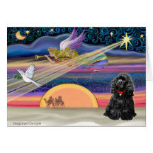 Christmas Star - Cocker Spaniel (black) Card