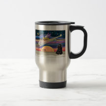 Christmas Star - Cocker Spaniel (black) Coffee Mugs