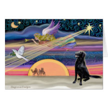 Christmas Star - Flat Coated Retriever Cards