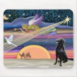 Christmas Star - Flat Coated Retriever mousepads