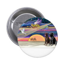 Christmas Star - Labradors (two,C+B) Pinback Buttons