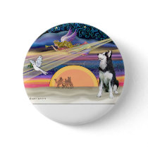 Christmas Star - Siberian Husky 1 Buttons