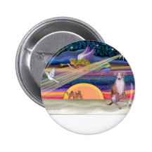 Christmas Star - Whippet 7 Button
