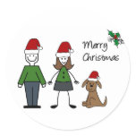 Christmas Stick Figures stickers