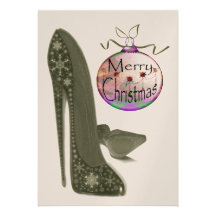 Christmas Stiletto Shoe Invitation