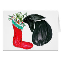 Christmas stocking greeting cards