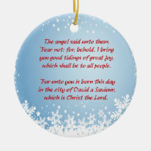 Christmas Story Luke 2 Christian Customisable Christmas Tree Ornaments