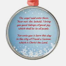 Christmas Story Luke 2 Christian Religious Christmas Ornaments