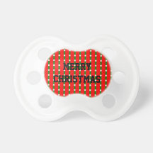 Christmas Stripes Baby Pacifier