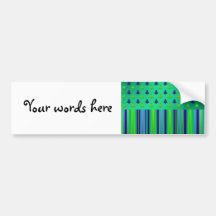 Christmas stripes in green with Christmas trees19 Bumper Sticker