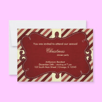 Christmas Stripes invitations